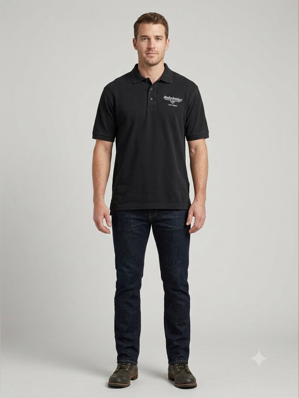 Vintage Y2K Harley Davidson Cafe Las Vegas Black Embroidered Polo Shirt XL